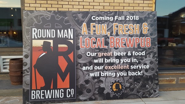 Round Man Brewing Co coming soon sign