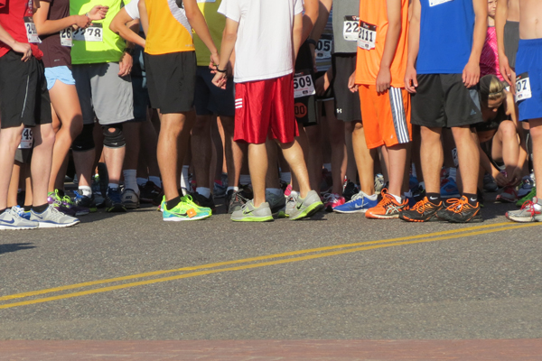 Waiting the start of the Freedom 5K race in Siren, WI