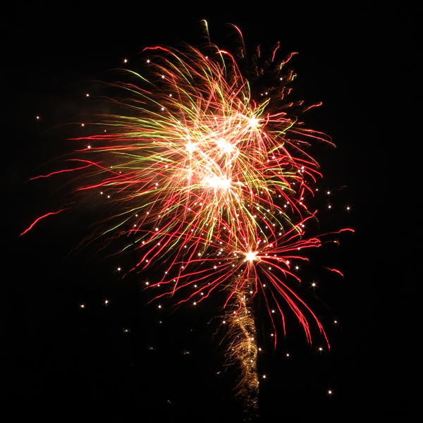 Fireworks at Crooked Lake Park end the day with a bang