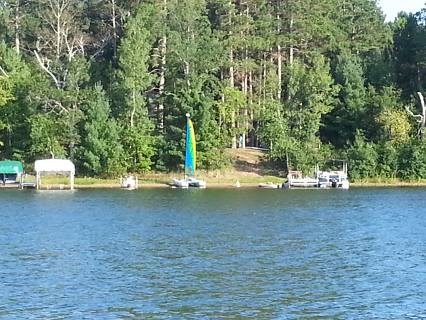 Sails up on Ham Lake