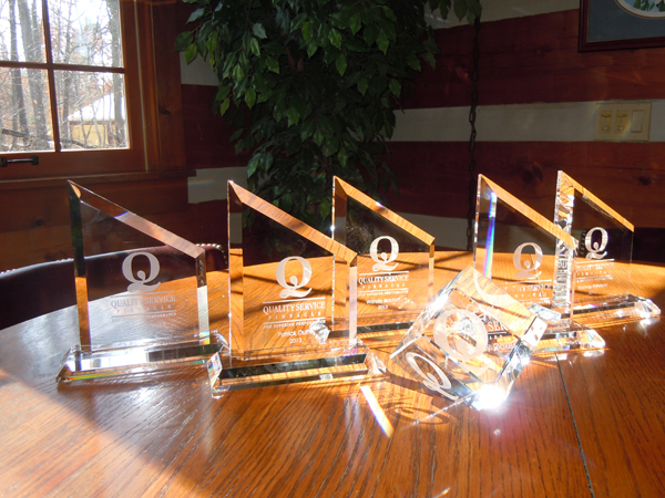Quality Service Awards - earned by each Agent