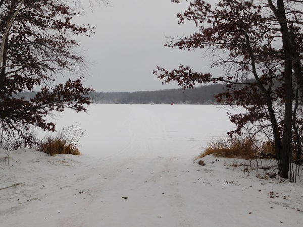 The landing at Burlingame Lake