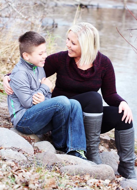Trish Needham and her son Derrick enjoy life outdoors
