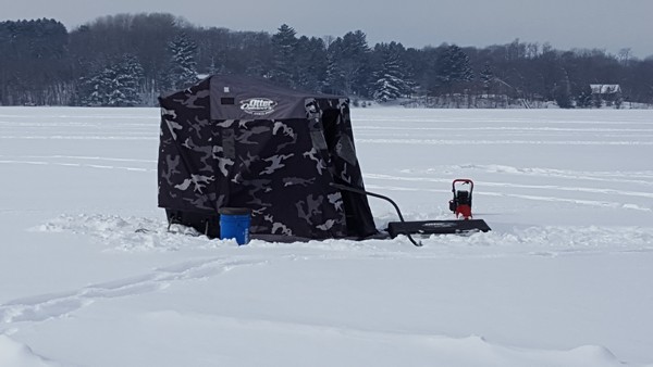 Ice Fishing Near Webster, WI