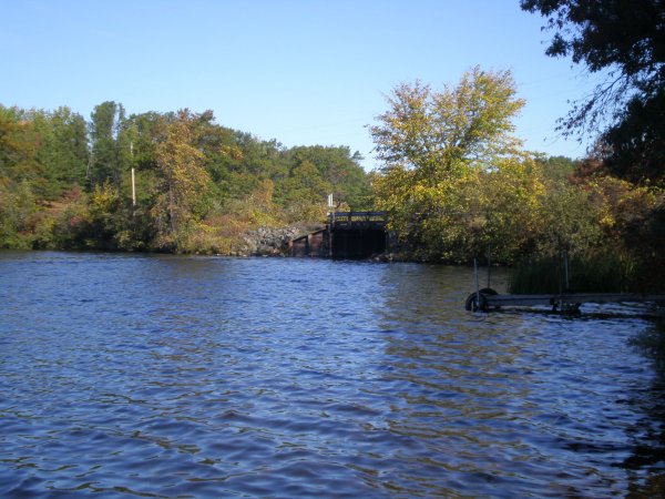 The channel between Minerva and Falk Lakes