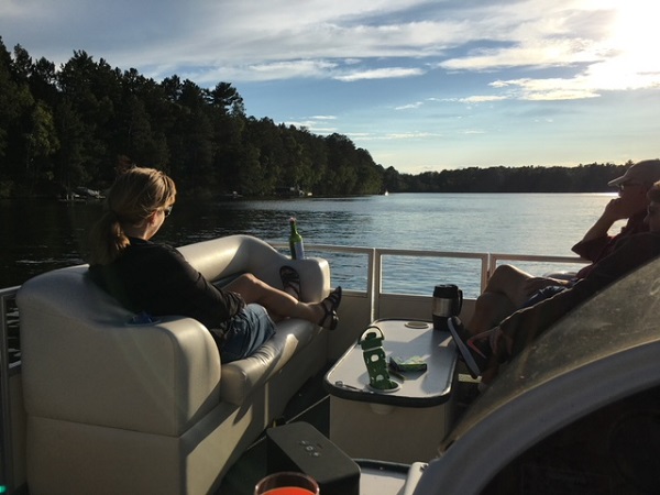 Sunset cruise on Minerva Lake