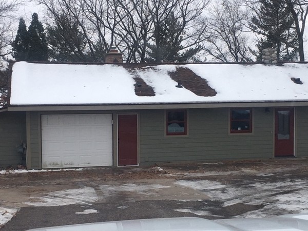 The bare areas show heat loss.