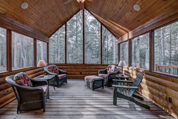 Large screen porch just off the kitchen