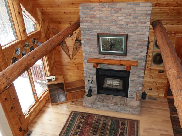 floor-to-ceiling fireplace